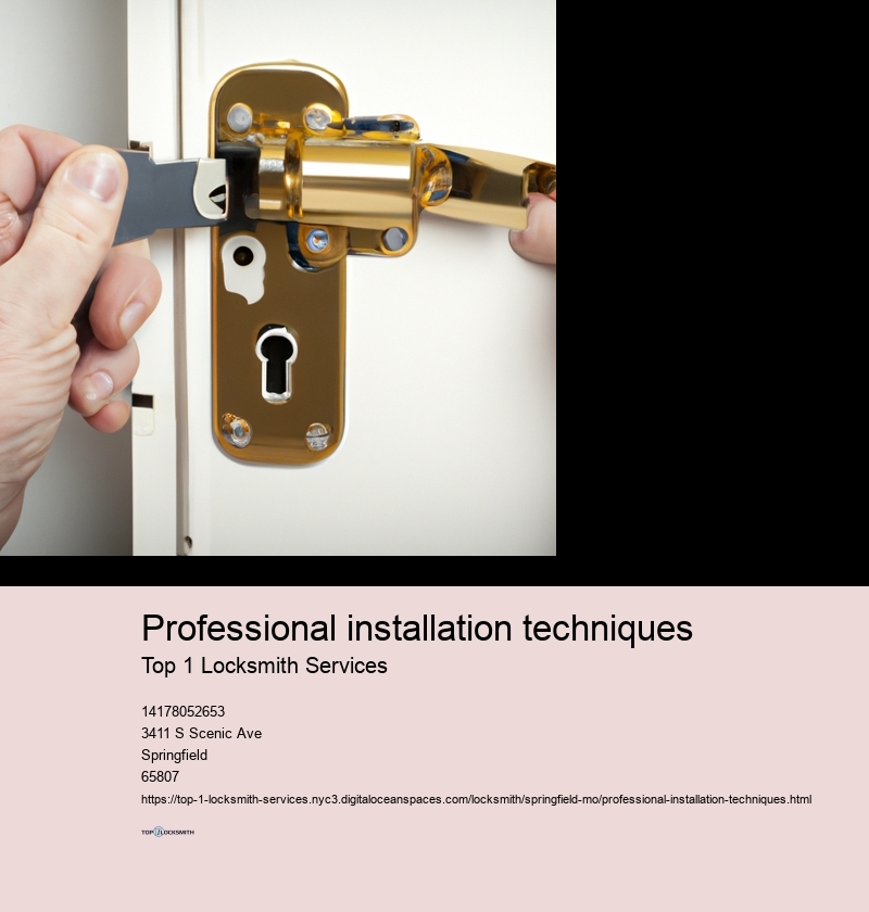 Professional installation techniques