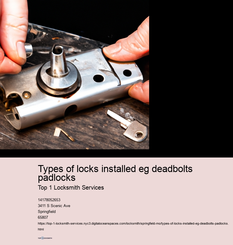 Types of locks installed eg deadbolts padlocks